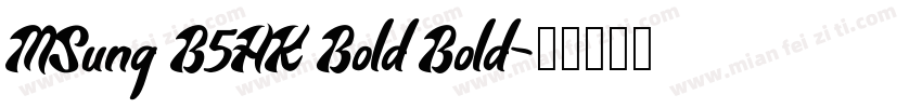 MSung B5HK Bold Bold字体转换